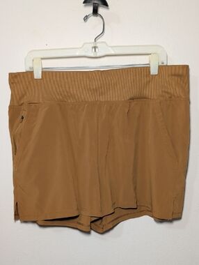 All in Motion High Waist Active Shorts Camel Brown Stretch Gym Women's Size XL